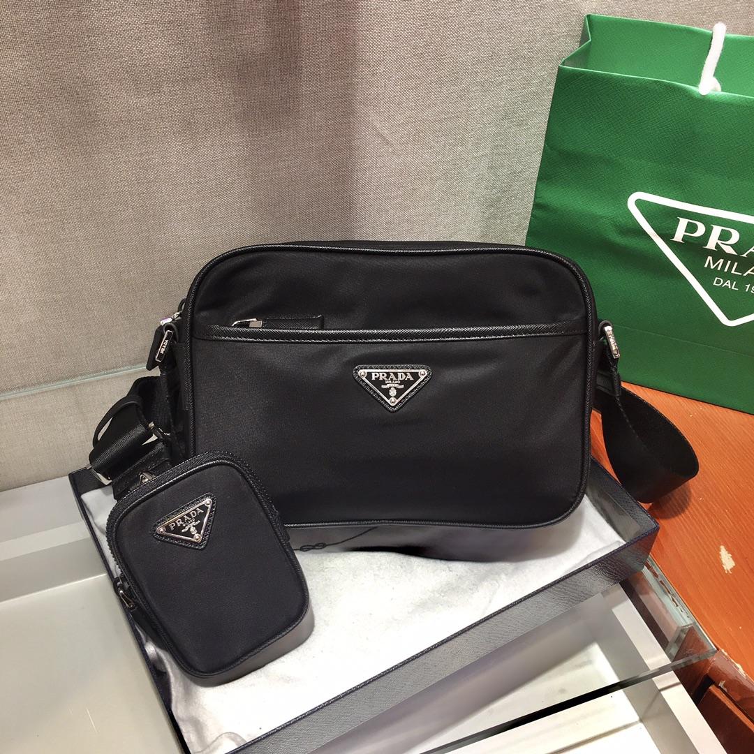 Prada Re-Nylon And Saffiano Leather Shoulder Bag(23x16x7cm) - PerfectKickZ
