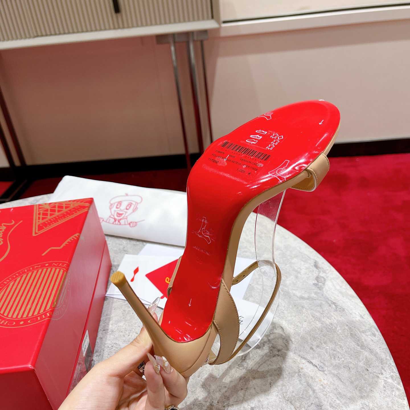 Christian Louboutin Loubi Queen Sandals - Nappa leather - Nude - PerfectKickZ