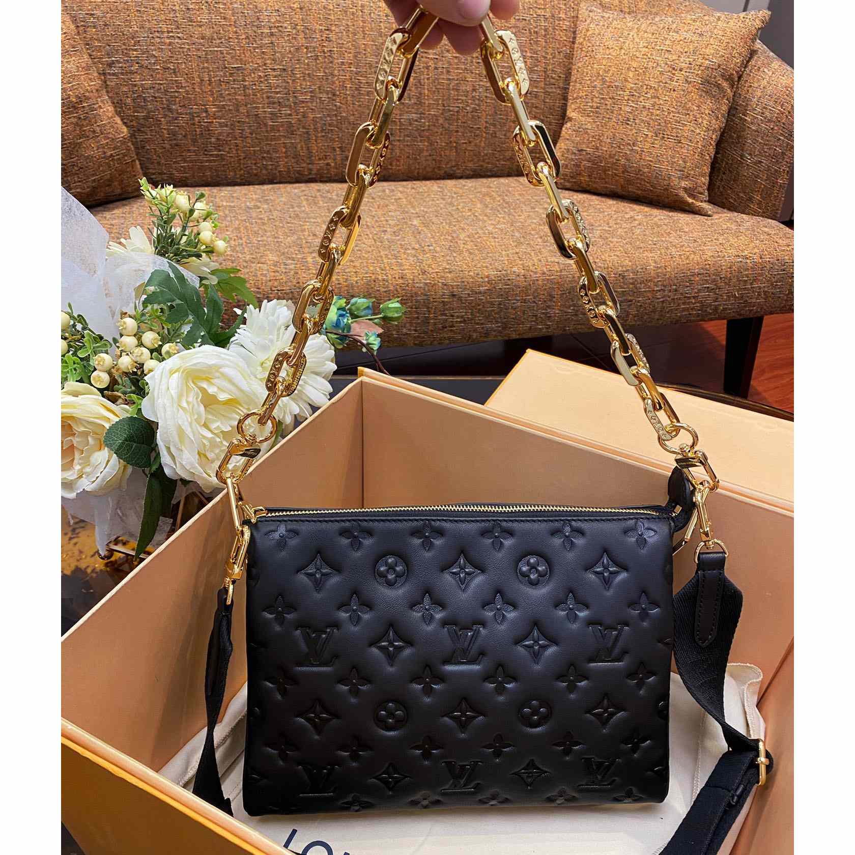 Louis Vuitton Coussin Black Lamb (26 x 20 x 12cm)    M57790  - PerfectKickZ