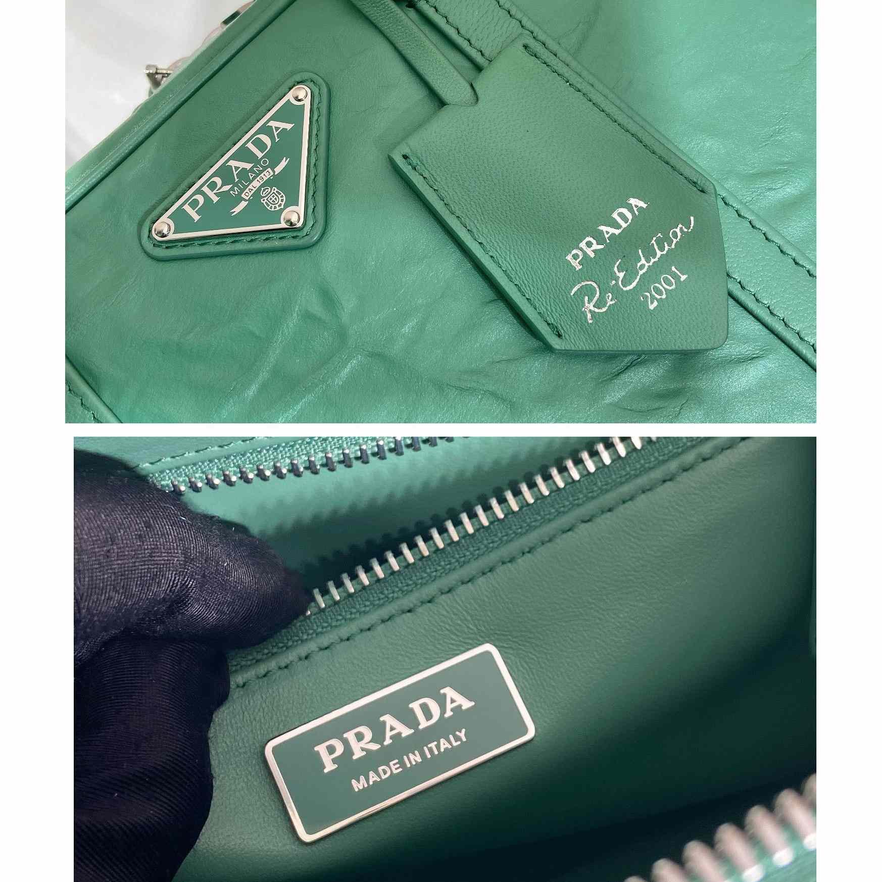 Prada Medium Antique Nappa Leather Top Handle Bag - PerfectKickZ