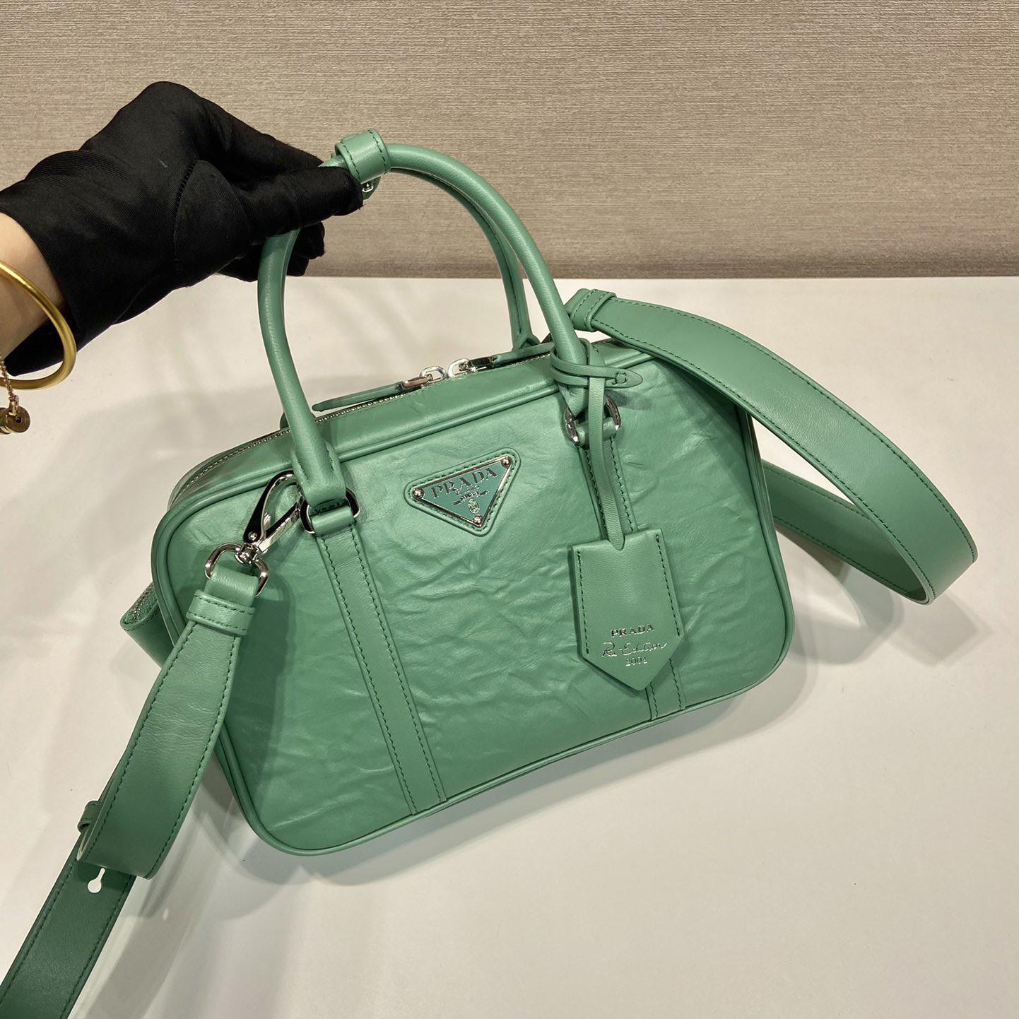 Prada Medium Antique Nappa Leather Top Handle Bag - PerfectKickZ