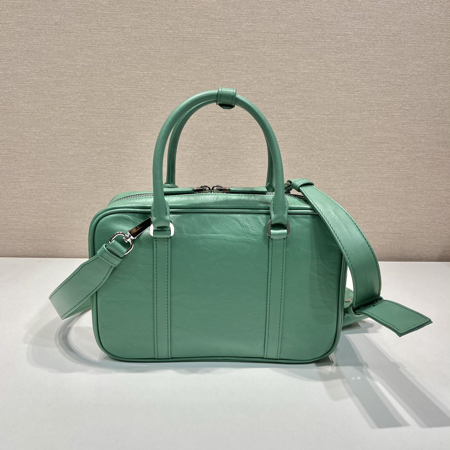 Prada Medium Antique Nappa Leather Top Handle Bag - PerfectKickZ