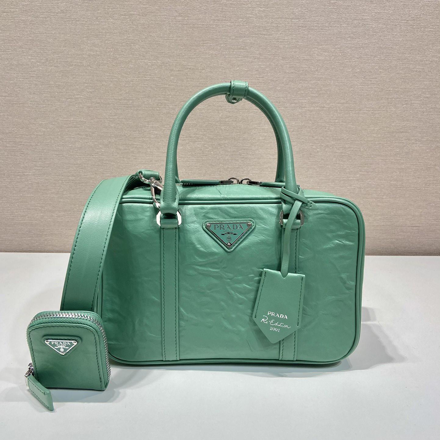 Prada Medium Antique Nappa Leather Top Handle Bag - PerfectKickZ