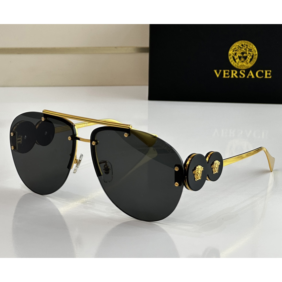 Versace Double Medusa Aviator Sunglasses    VE2250 - PerfectKickZ