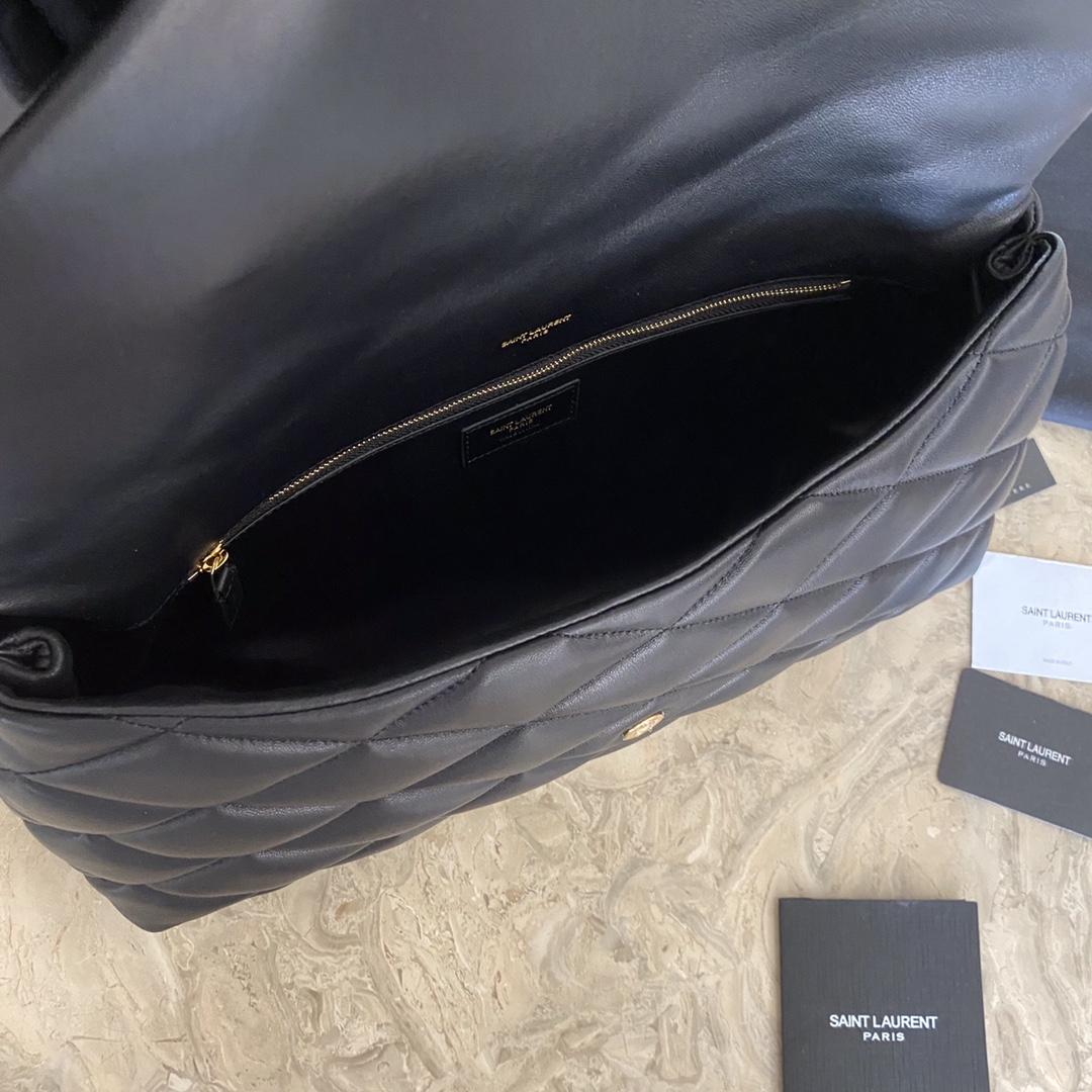 Saint Laurent Sade Puffer Quilted Leather Clutch In Black  - PerfectKickZ