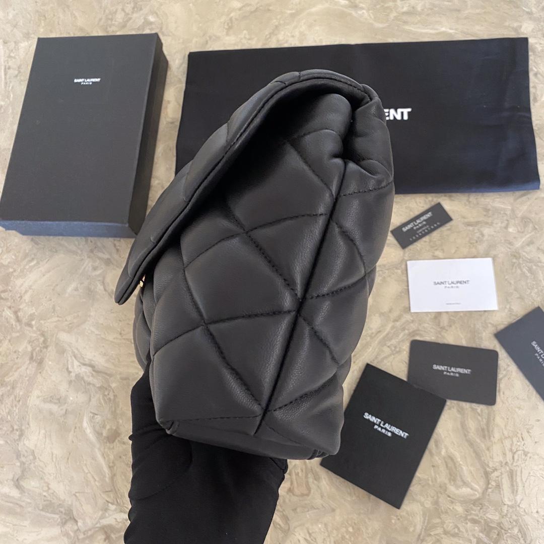 Saint Laurent Sade Puffer Quilted Leather Clutch In Black  - PerfectKickZ