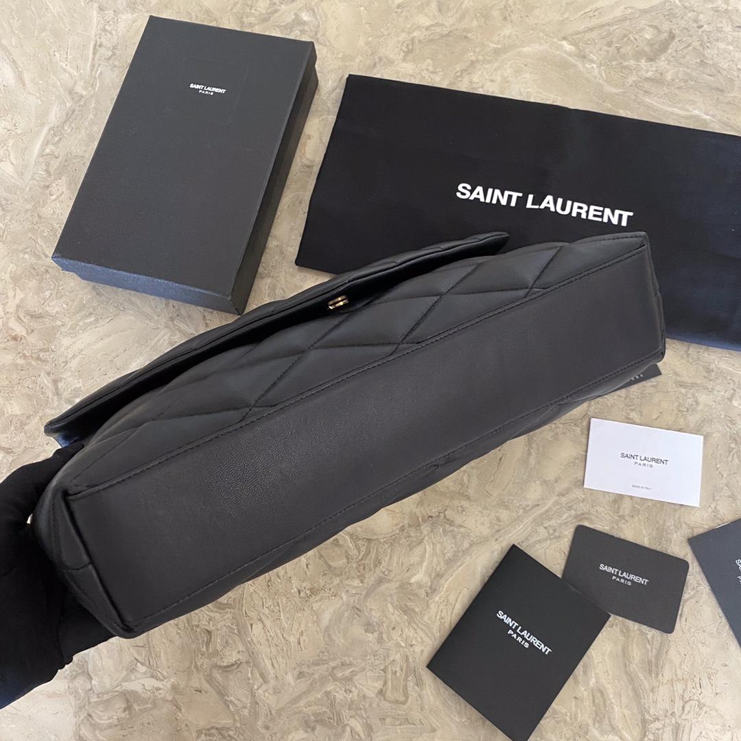 Saint Laurent Sade Puffer Quilted Leather Clutch In Black  - PerfectKickZ