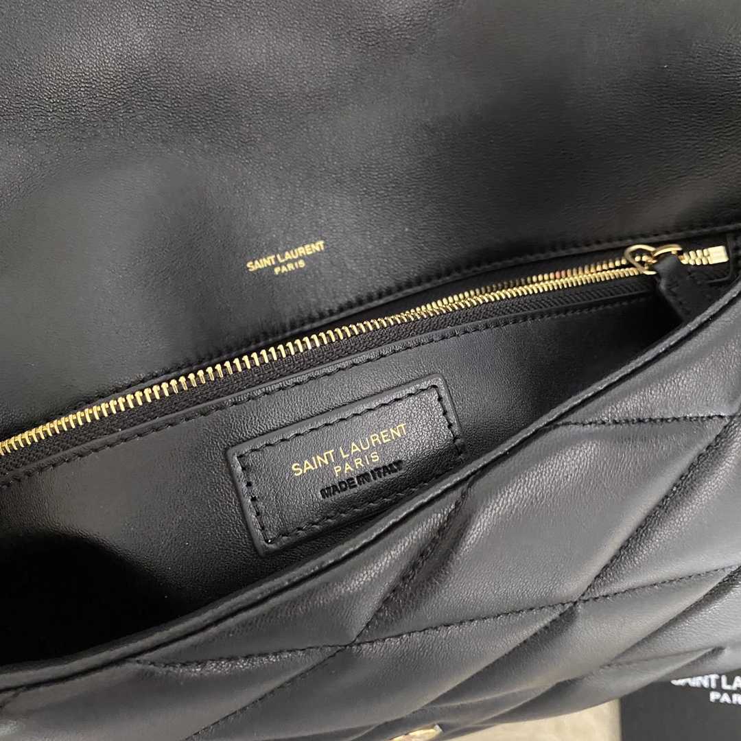 Saint Laurent Sade Puffer Quilted Leather Clutch In Black  - PerfectKickZ