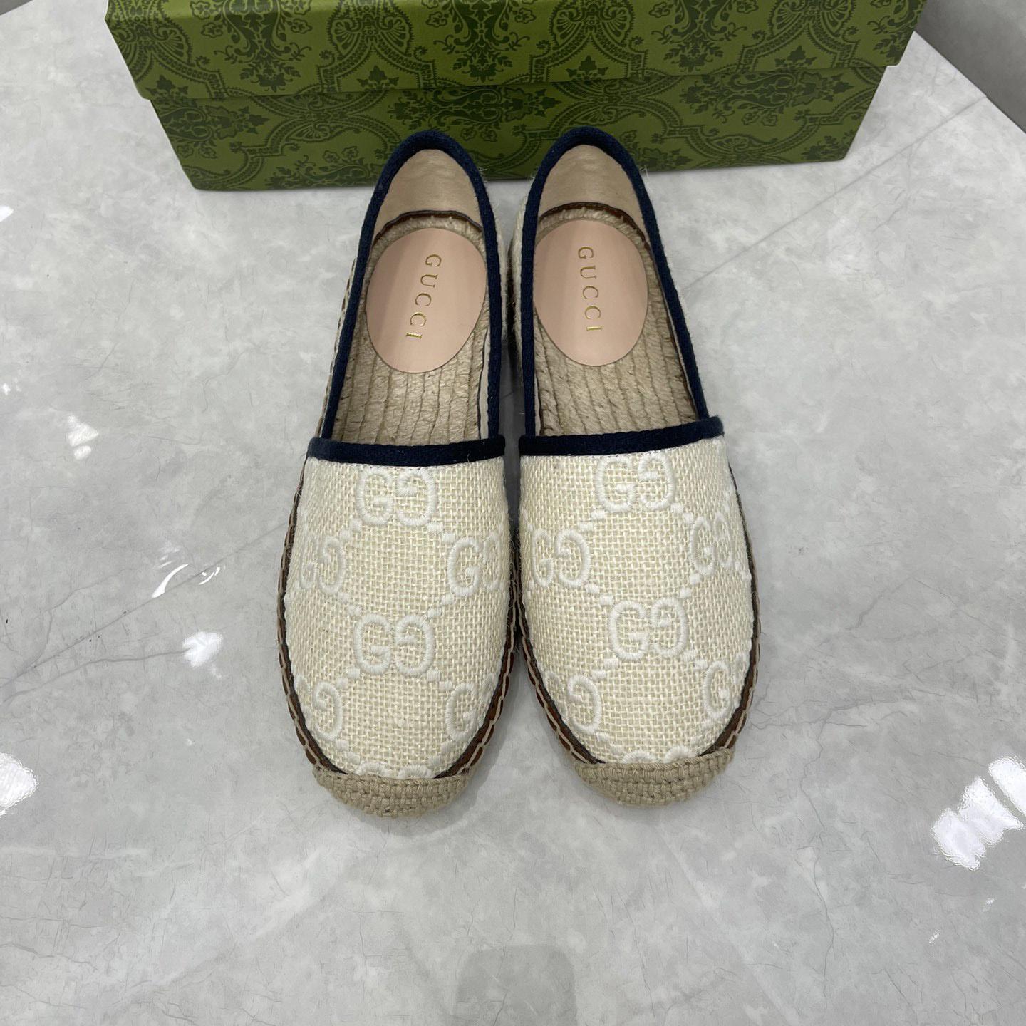 Gucci GG Embroidered Canvas Espadrilles - PerfectKickZ