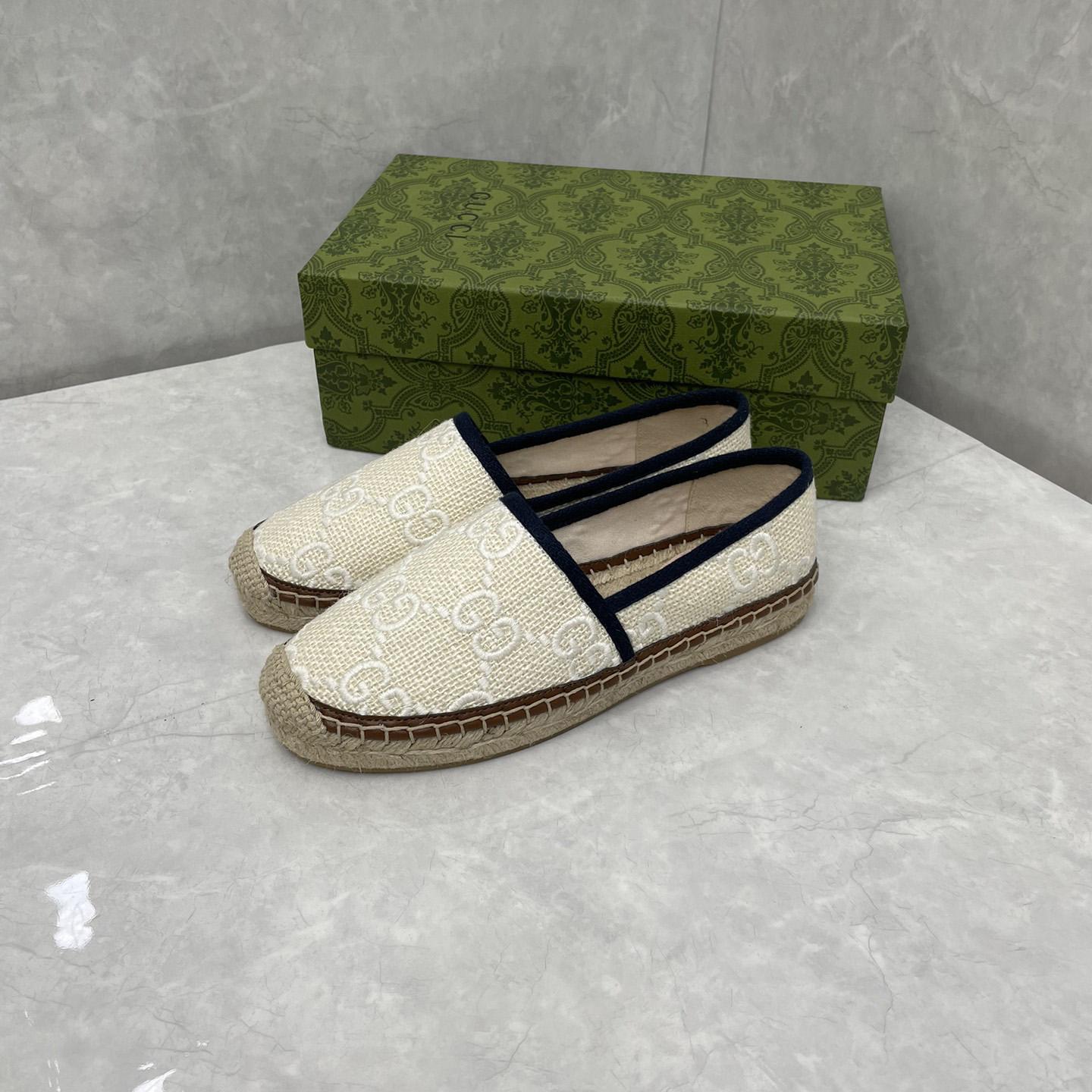 Gucci GG Embroidered Canvas Espadrilles - PerfectKickZ