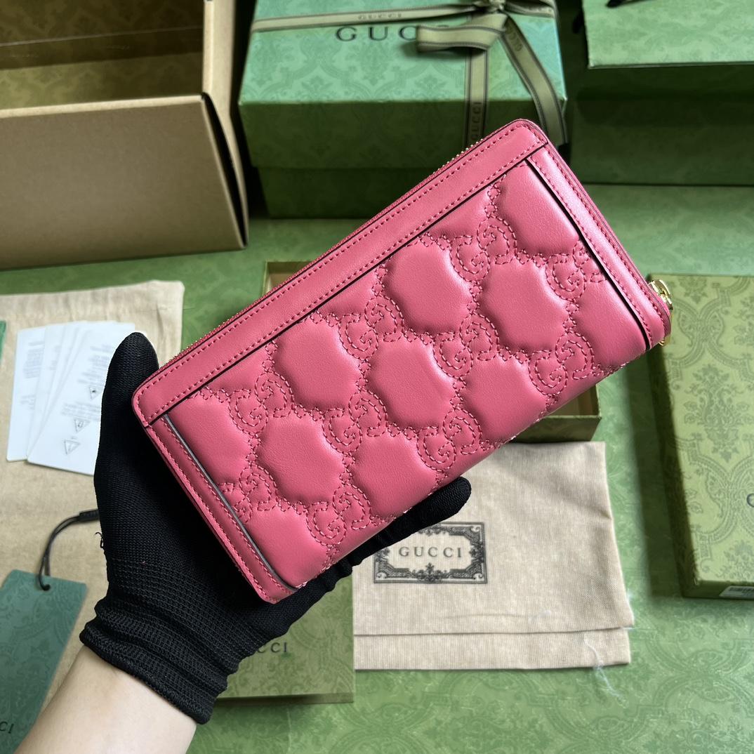 Gucci GG Matelasse Zip-around Wallet - PerfectKickZ