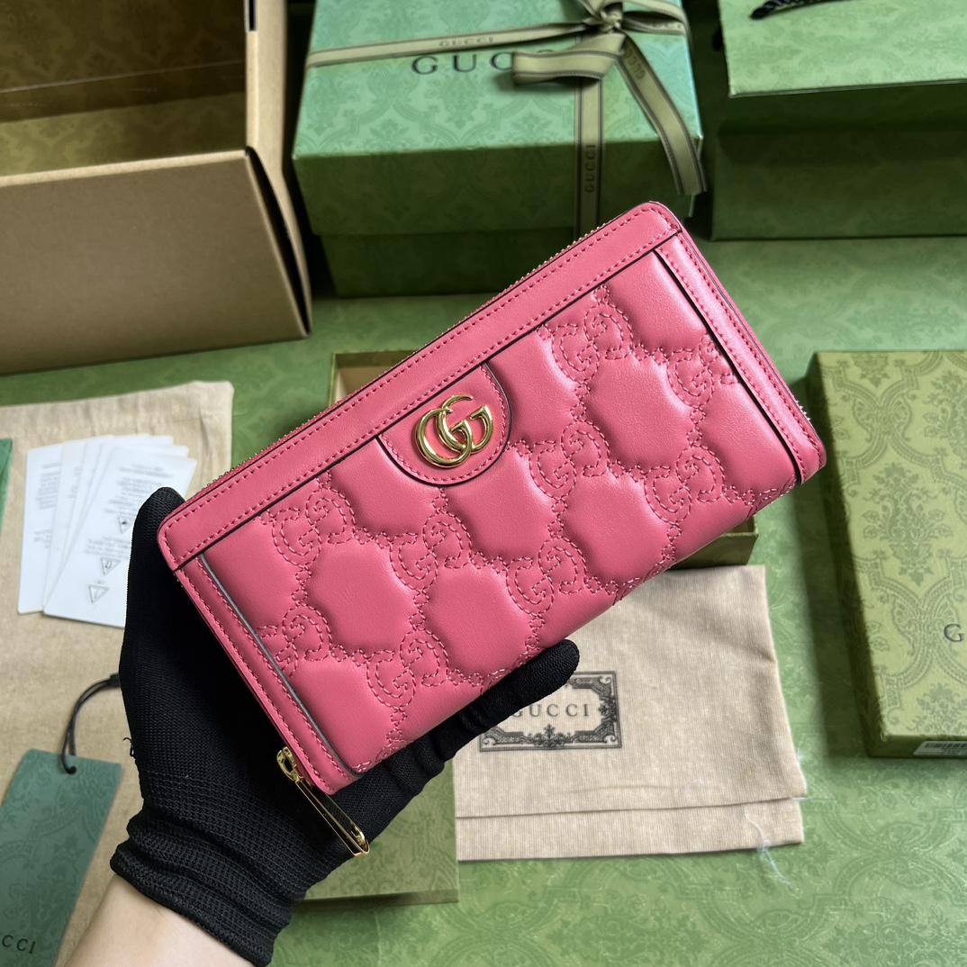 Gucci GG Matelasse Zip-around Wallet - PerfectKickZ