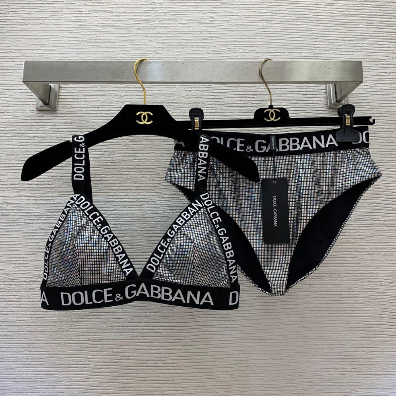 Dolce & Gabbana Crystal mesh triangle Bra & Briefs  - PerfectKickZ