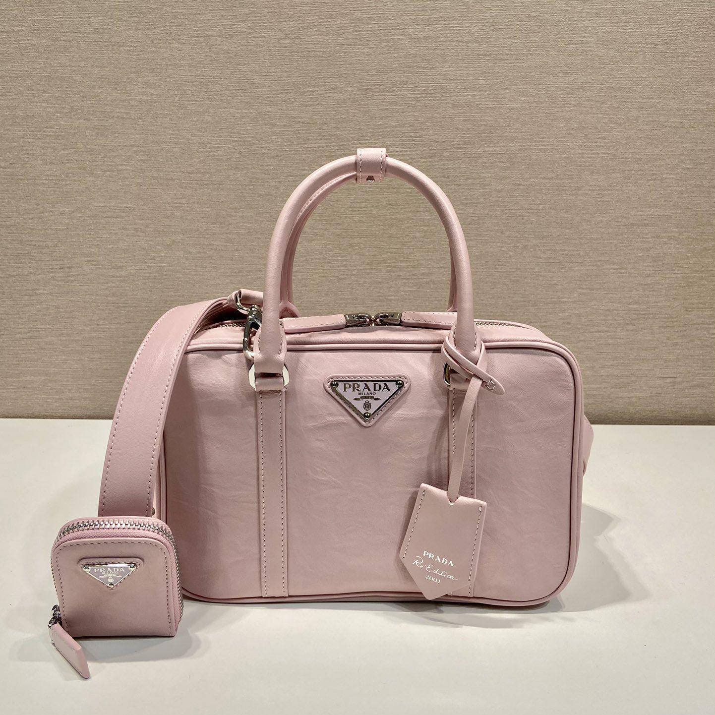 Prada Medium Antique Nappa Leather Top Handle Bag - PerfectKickZ