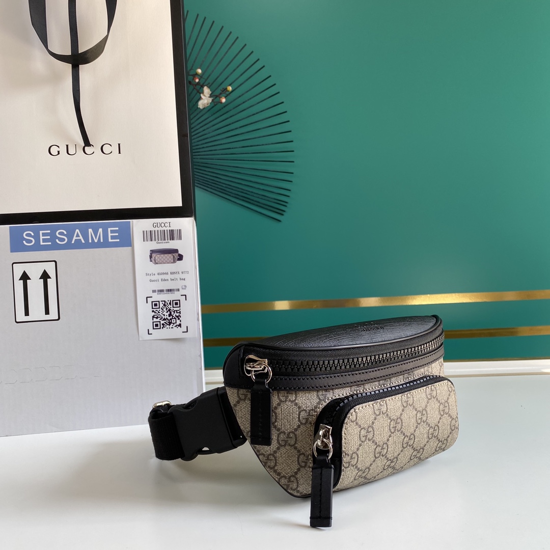 Gucci GG Supreme Monogram Belt Bag (23-11.5-7.5cm) - 
