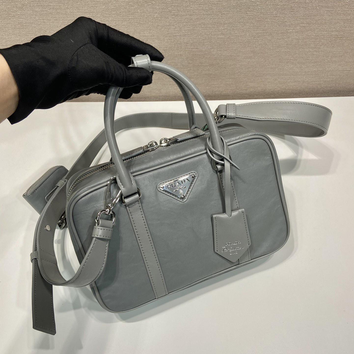 Prada Medium Antique Nappa Leather Top Handle Bag - PerfectKickZ