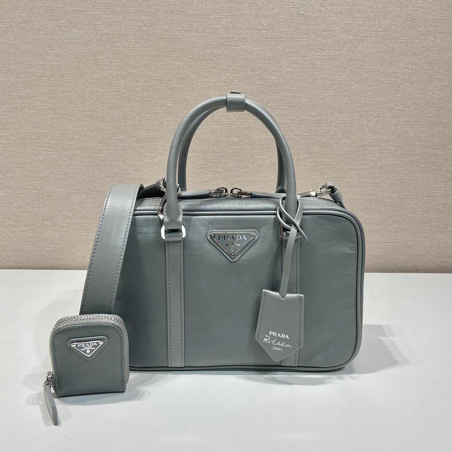 Prada Medium Antique Nappa Leather Top Handle Bag - PerfectKickZ