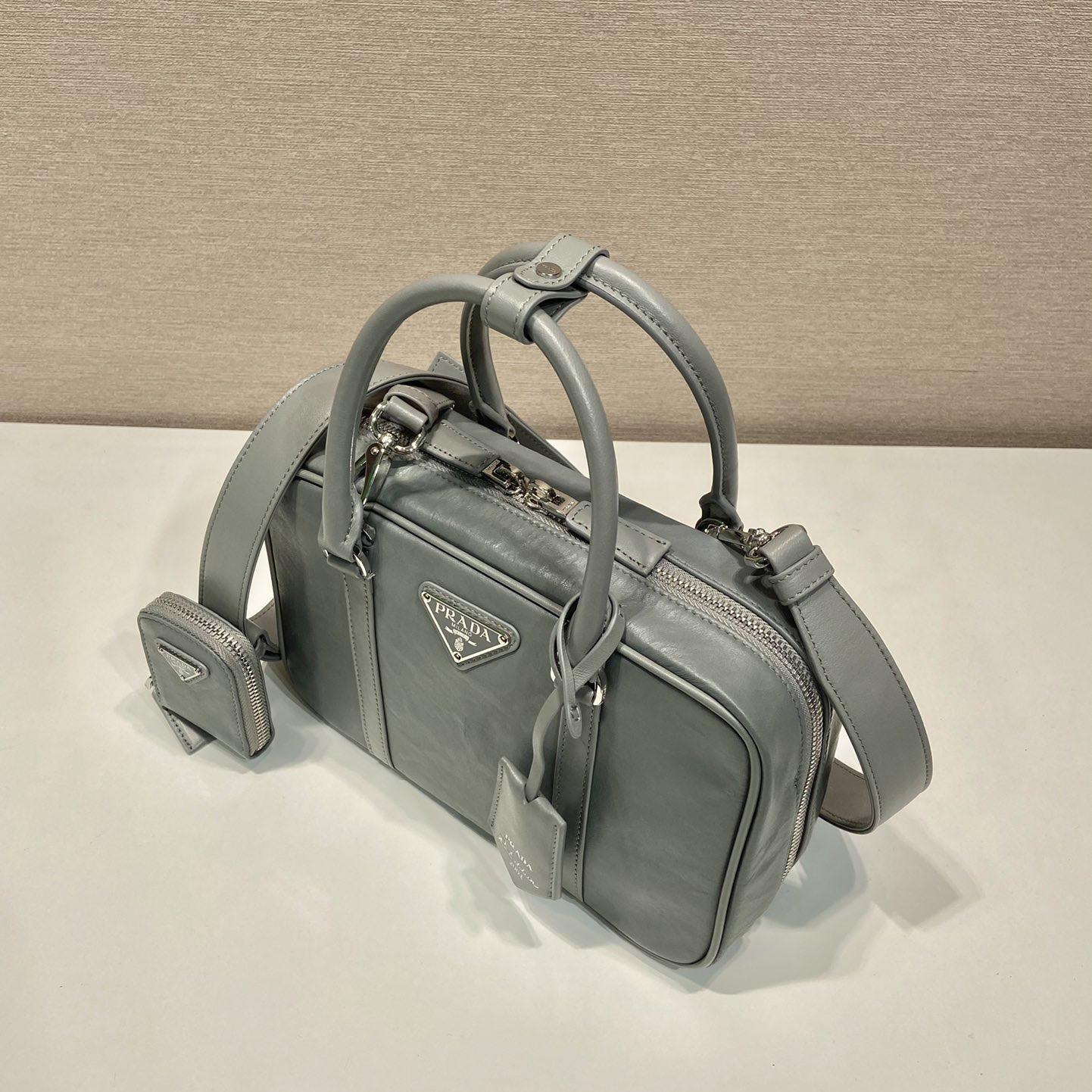 Prada Medium Antique Nappa Leather Top Handle Bag - PerfectKickZ