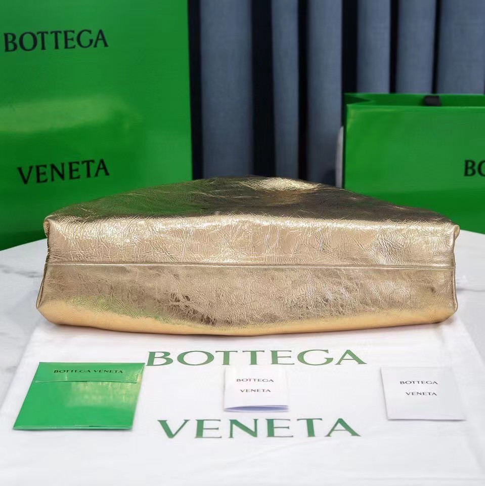 Bottega Veneta Metallic Leather Pouch Clutch Bag(38-20-8.5cm) - PerfectKickZ