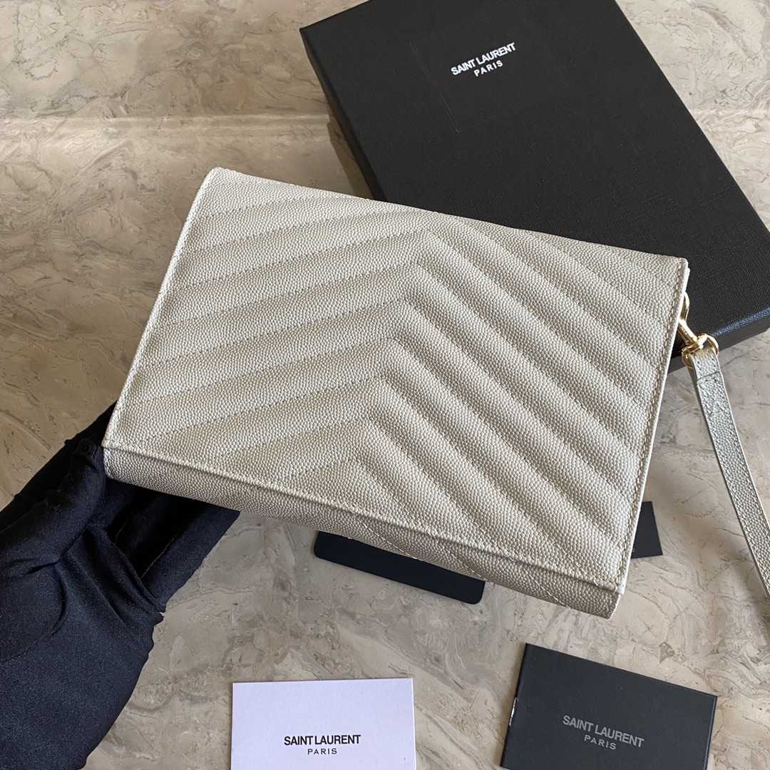 Saint Laurent Monogramme Quilted Textured-Leather Pouch(21-16-3CM) - PerfectKickZ