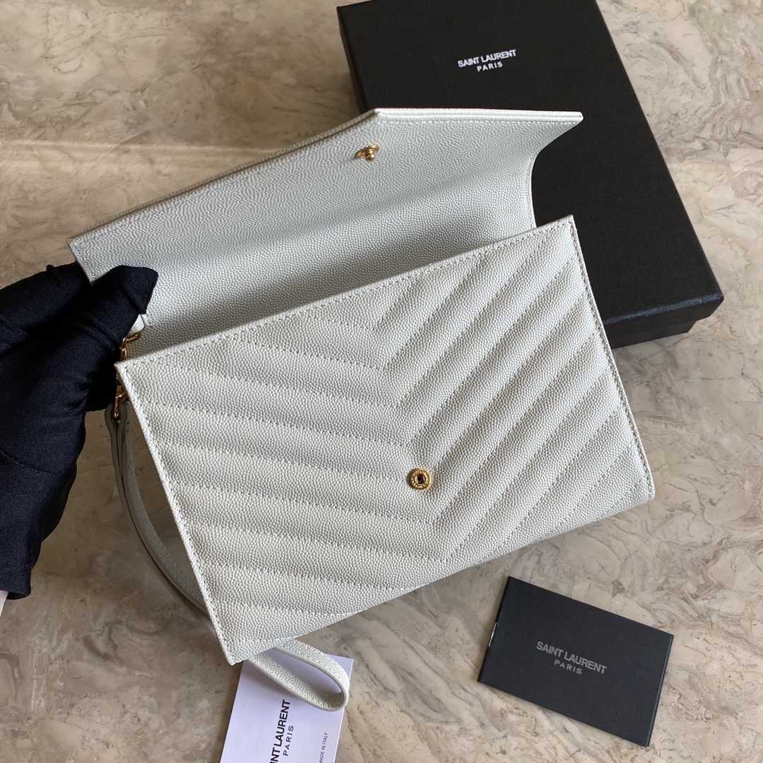 Saint Laurent Monogramme Quilted Textured-Leather Pouch(21-16-3CM) - PerfectKickZ