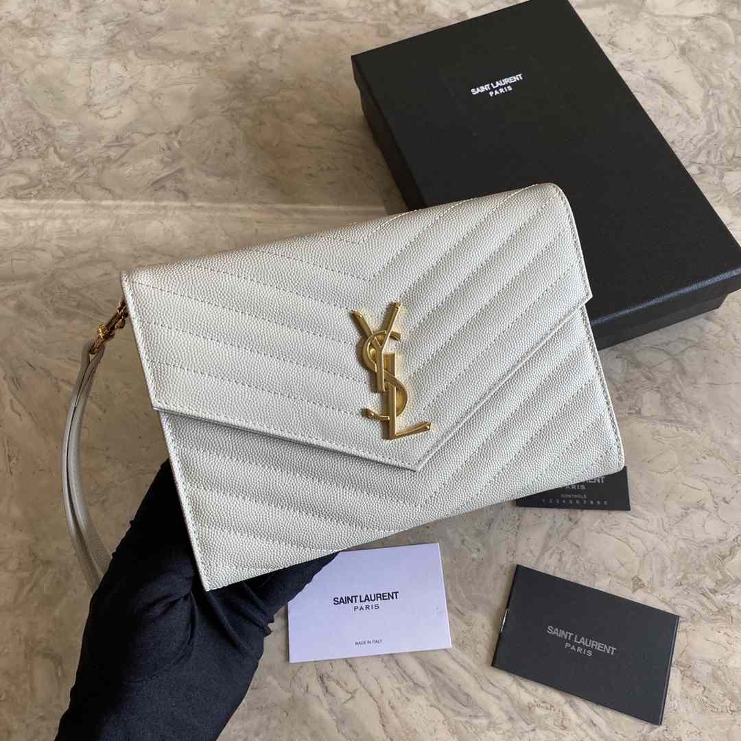 Saint Laurent Monogramme Quilted Textured-Leather Pouch(21-16-3CM) - PerfectKickZ