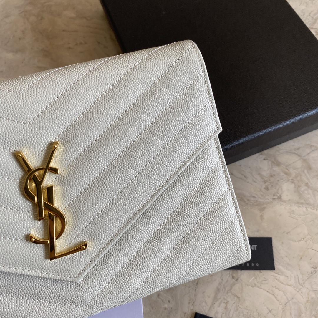 Saint Laurent Monogramme Quilted Textured-Leather Pouch(21-16-3CM) - 