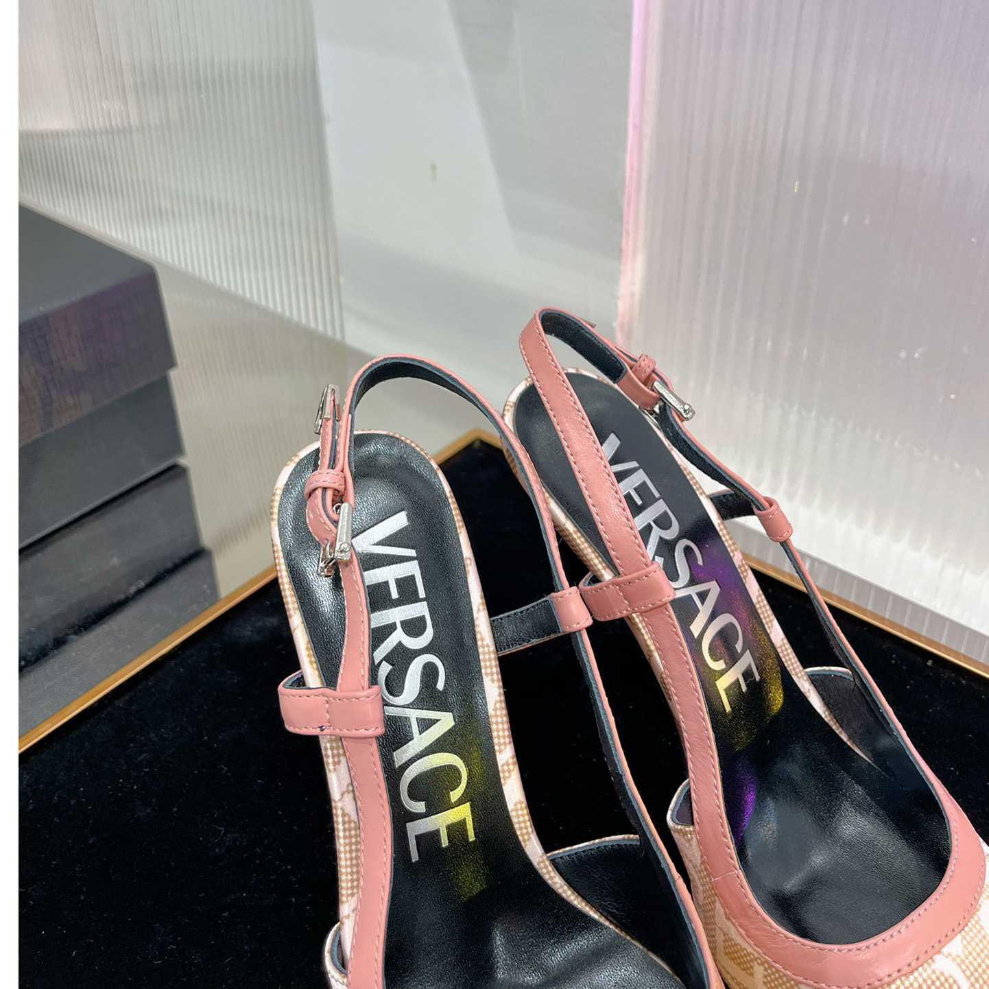 Versace Logo-jacquard 110mm Slingback Pumps - PerfectKickZ
