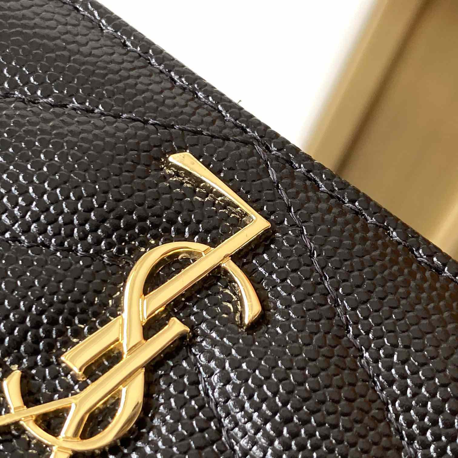Saint Laurent Leather Card Wallet (10x7.5x0.5 cm) - PerfectKickZ