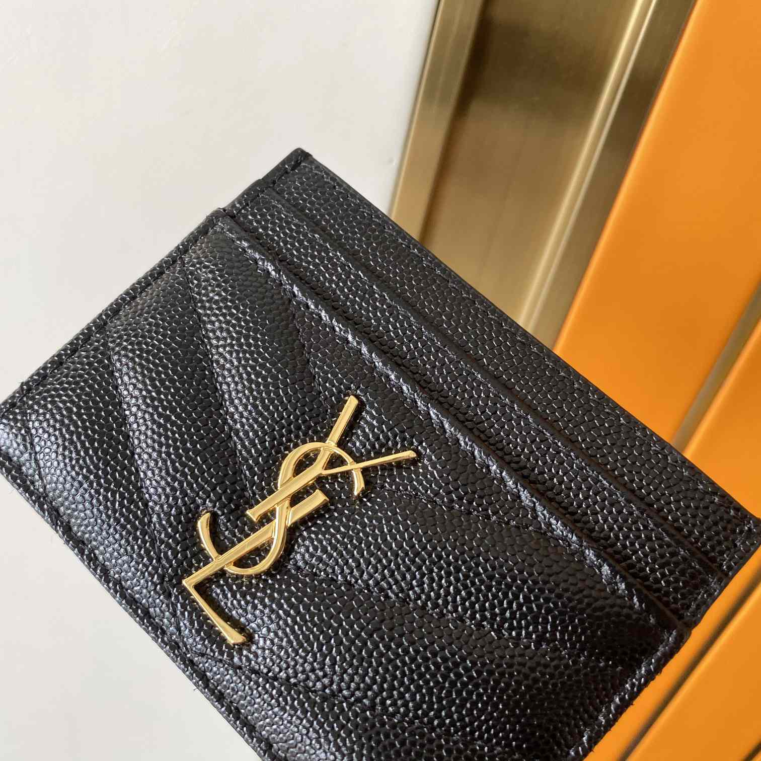 Saint Laurent Leather Card Wallet (10x7.5x0.5 cm) - PerfectKickZ