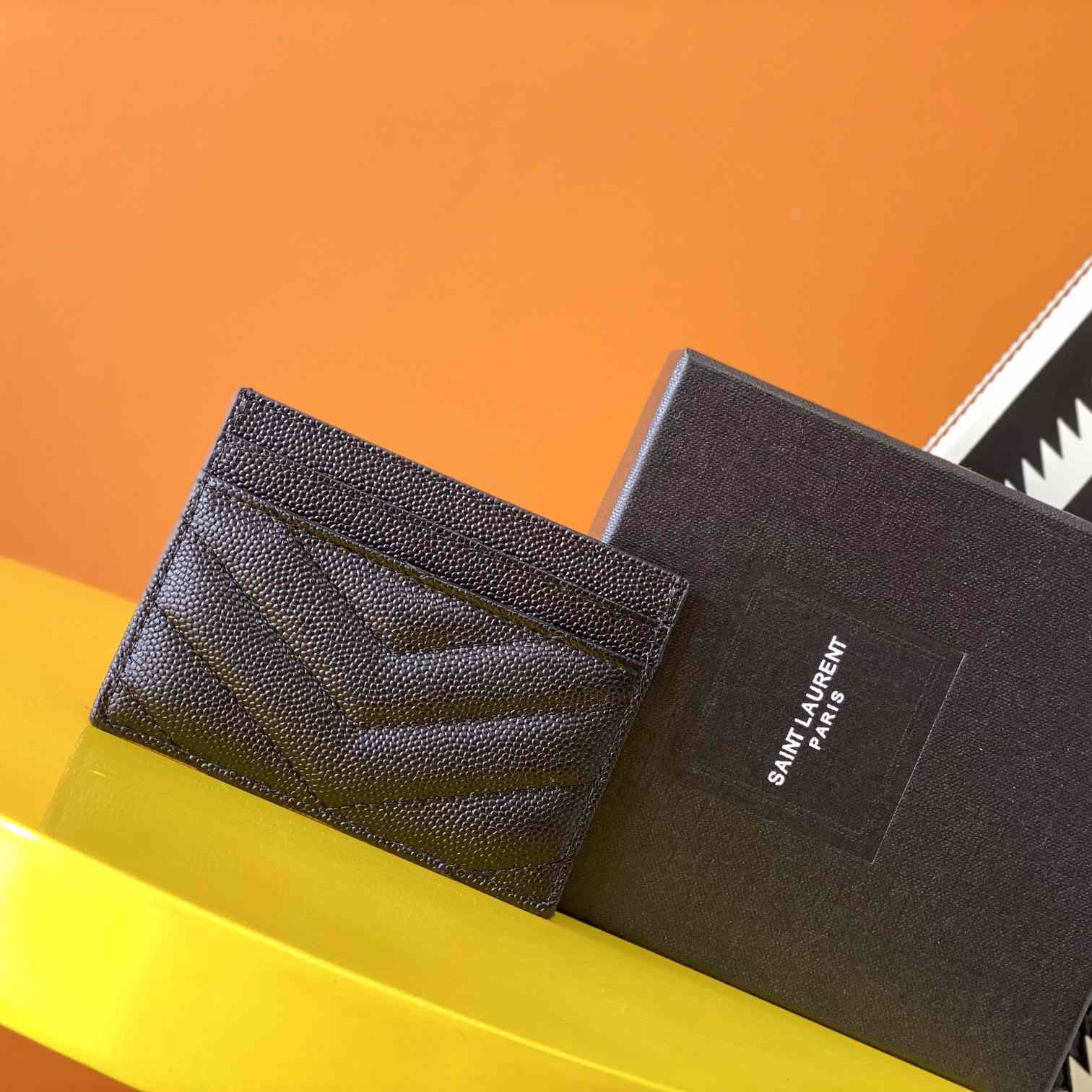 Saint Laurent Leather Card Wallet (10x7.5x0.5 cm) - PerfectKickZ