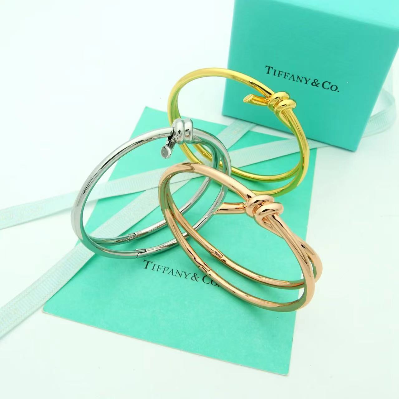 Tiffany&CO Tiffany Knot Double Row Hinged Bangle  - PerfectKickZ