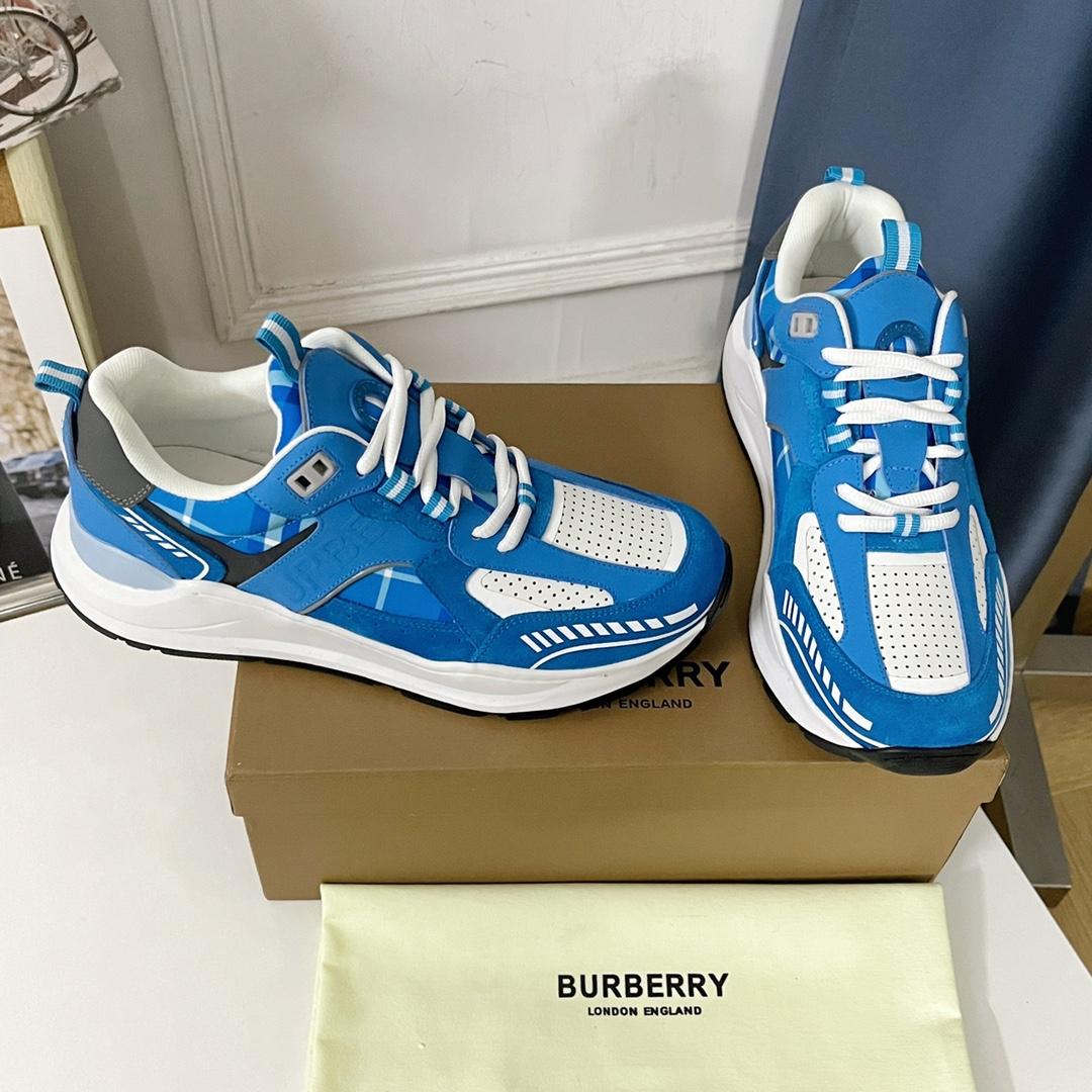 Burberry Leather, Suede and Check Sneakers - PerfectKickZ