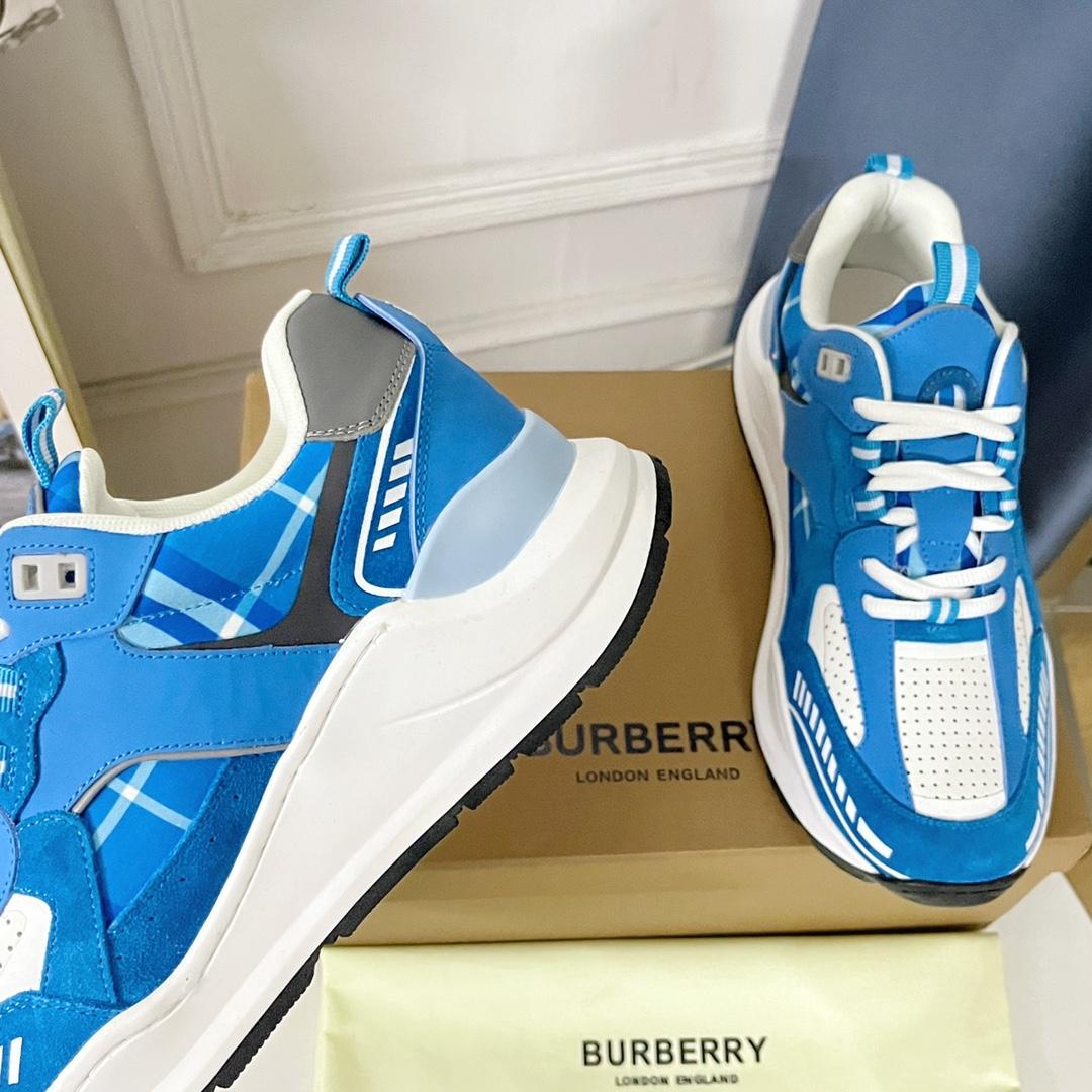 Burberry Leather, Suede and Check Sneakers - PerfectKickZ