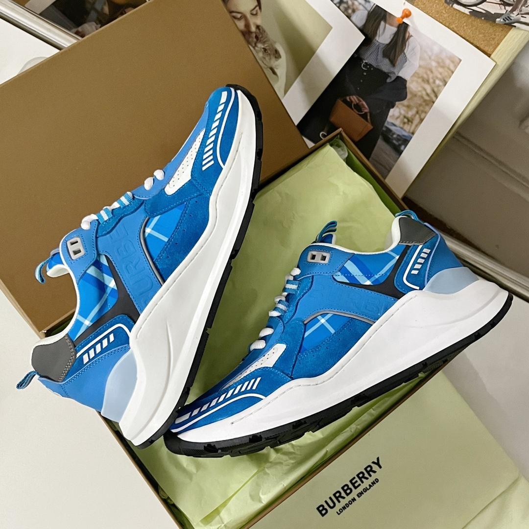 Burberry Leather, Suede and Check Sneakers - PerfectKickZ