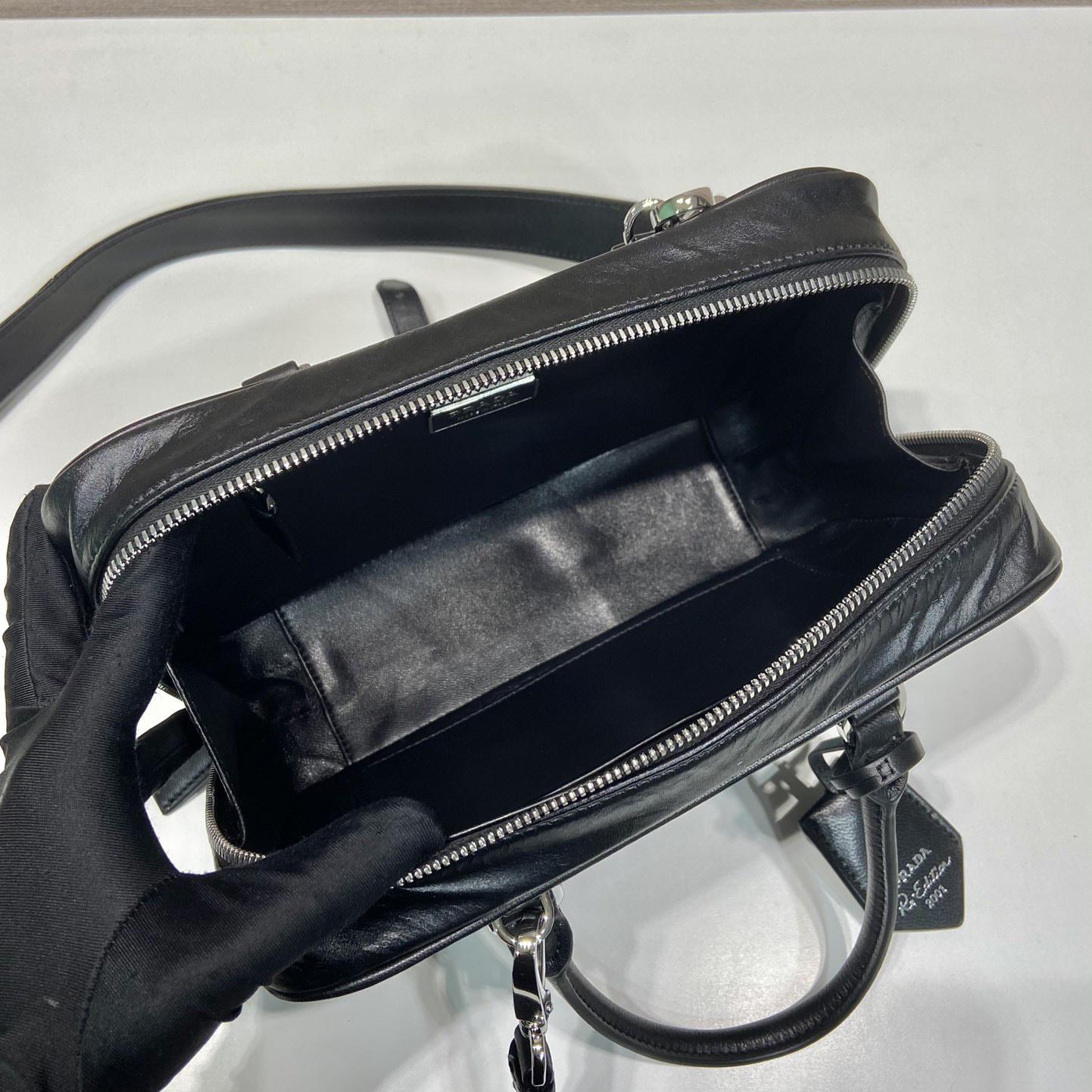 Prada Medium Antique Nappa Leather Top Handle Bag - PerfectKickZ