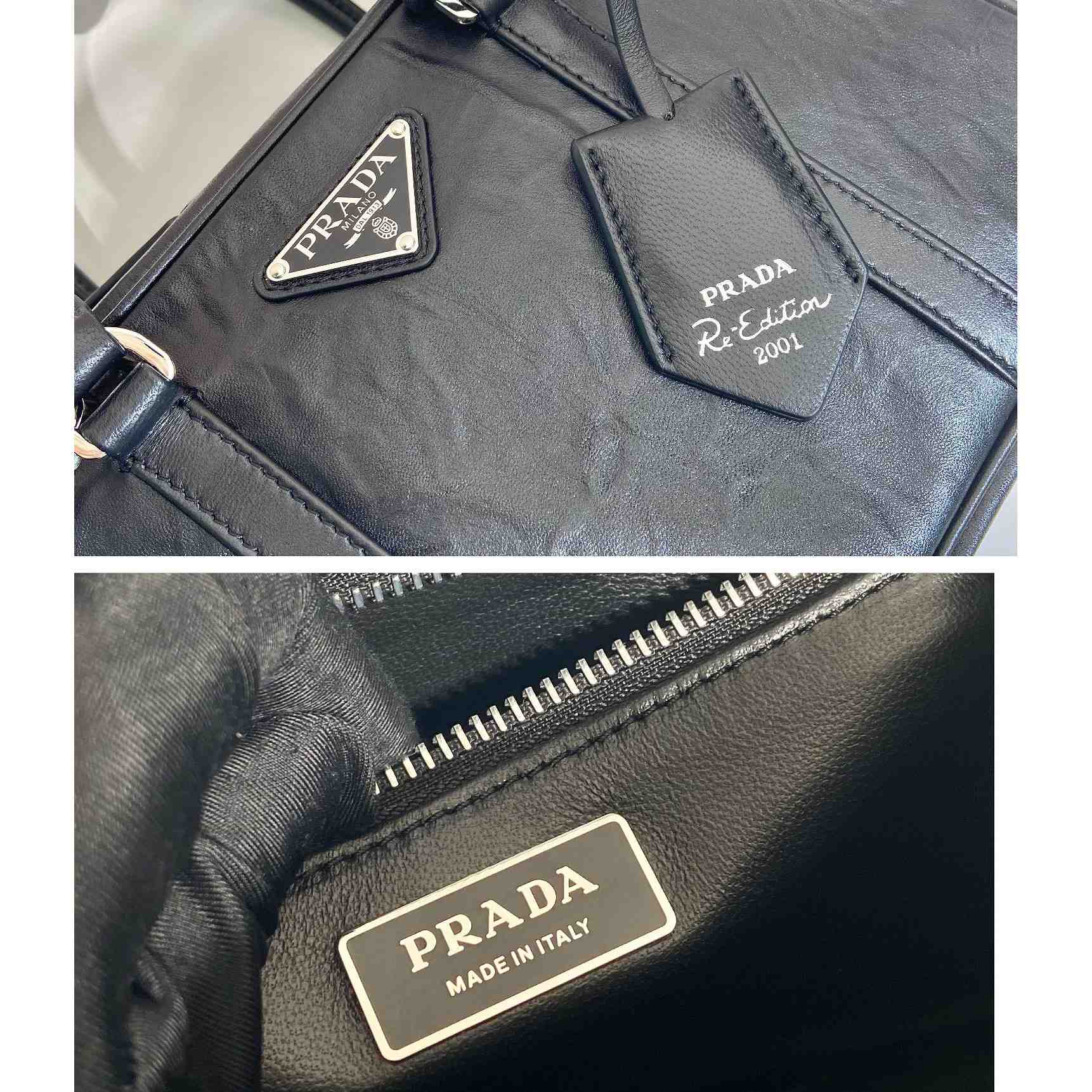 Prada Medium Antique Nappa Leather Top Handle Bag - PerfectKickZ