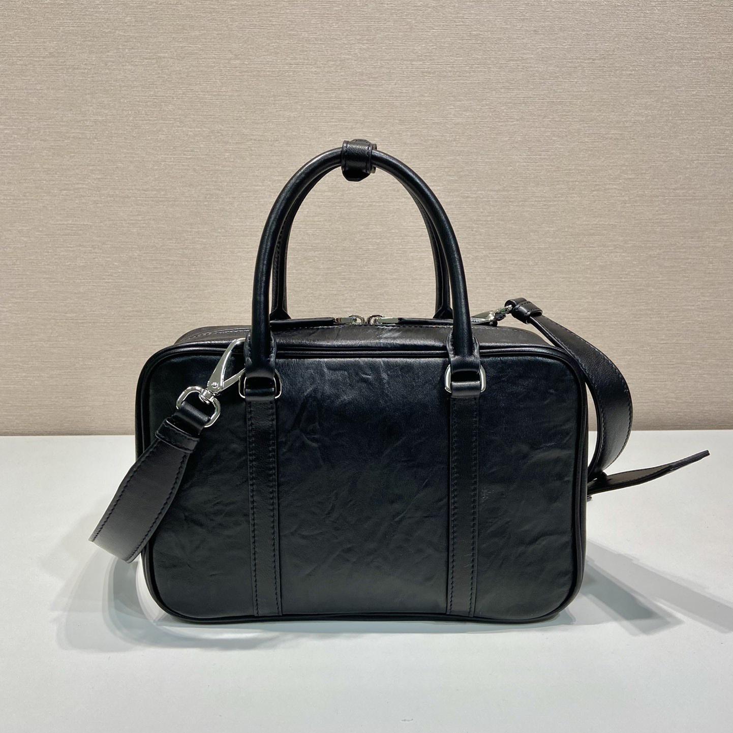 Prada Medium Antique Nappa Leather Top Handle Bag - PerfectKickZ