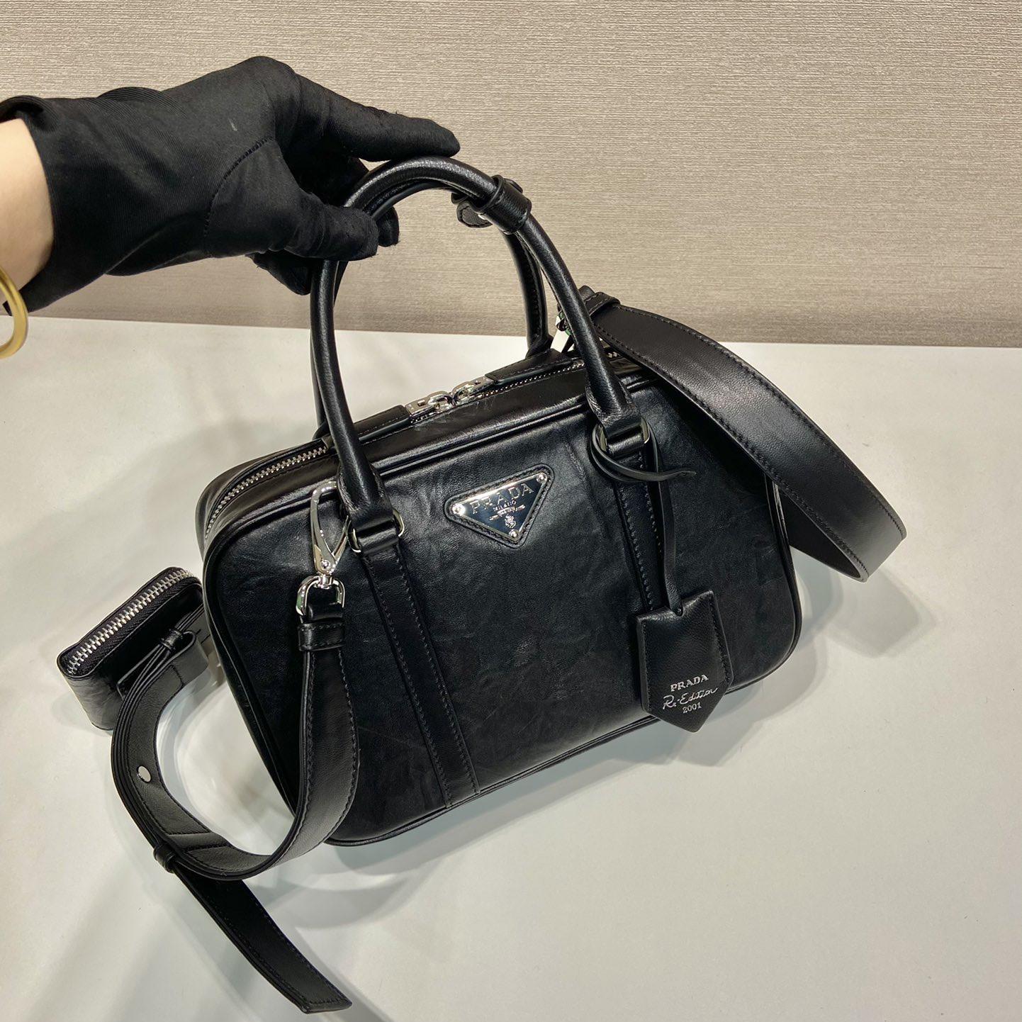 Prada Medium Antique Nappa Leather Top Handle Bag - PerfectKickZ