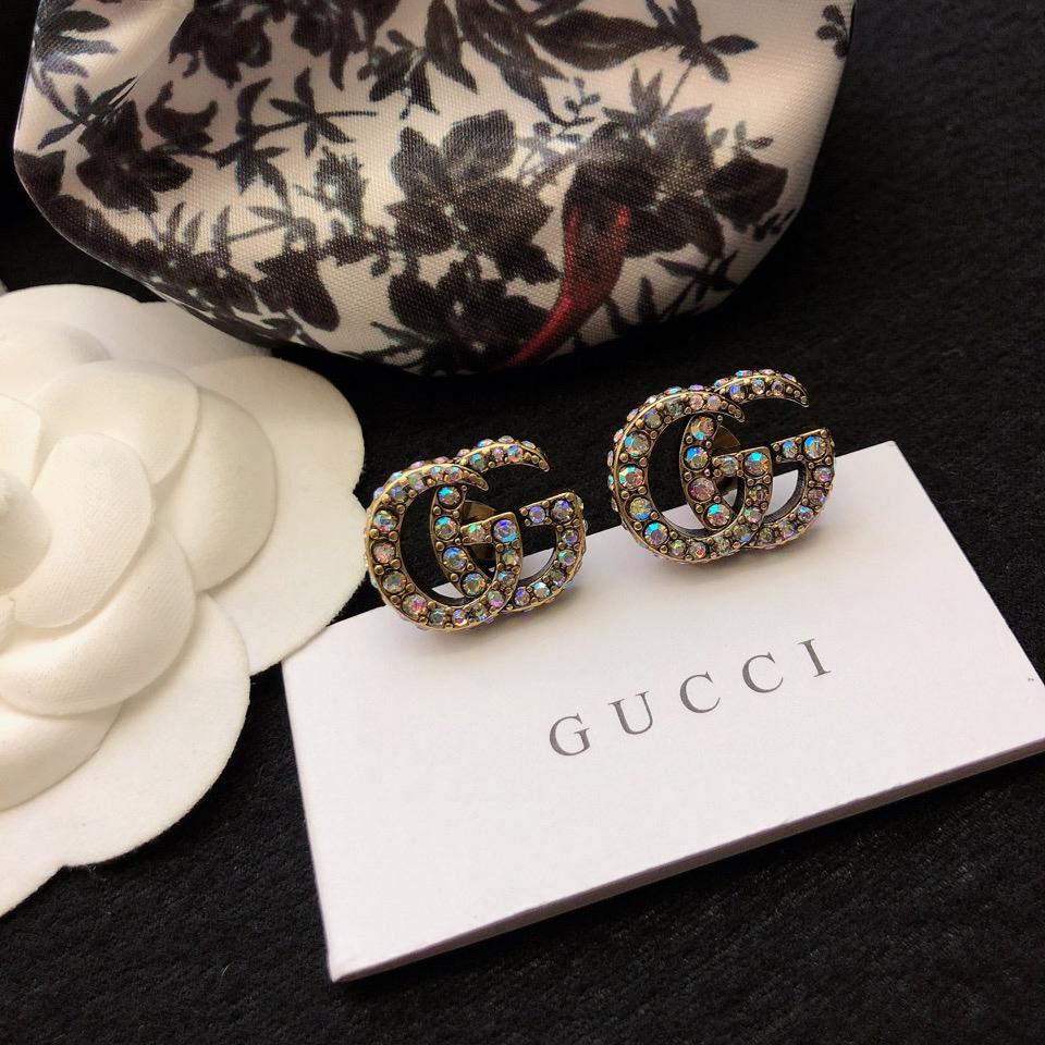 Gucci Crystal Double G Earrings - PerfectKickZ