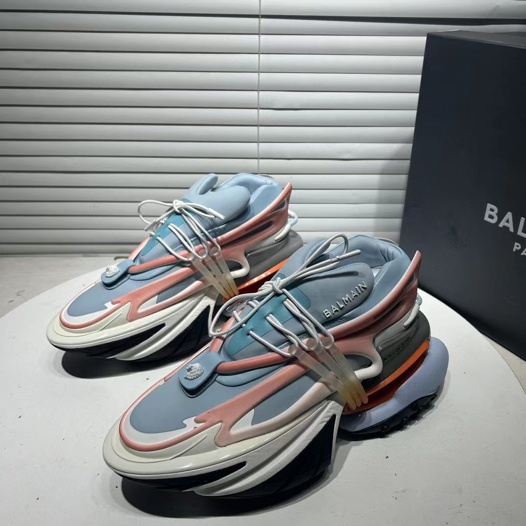 Balmain Unicorn Trainers In Two-tone Neoprene - 