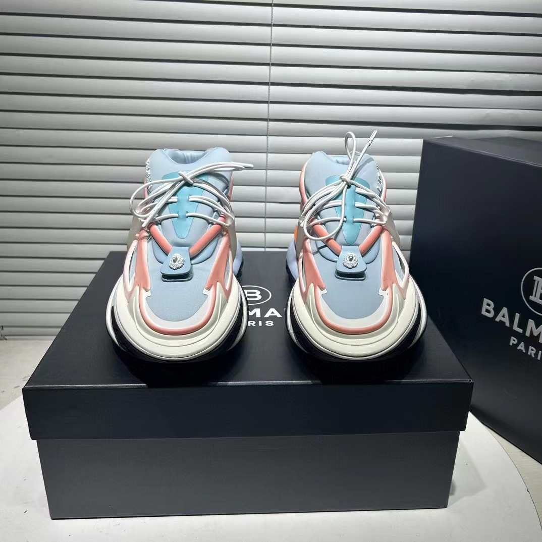 Balmain Unicorn Trainers In Two-tone Neoprene - 