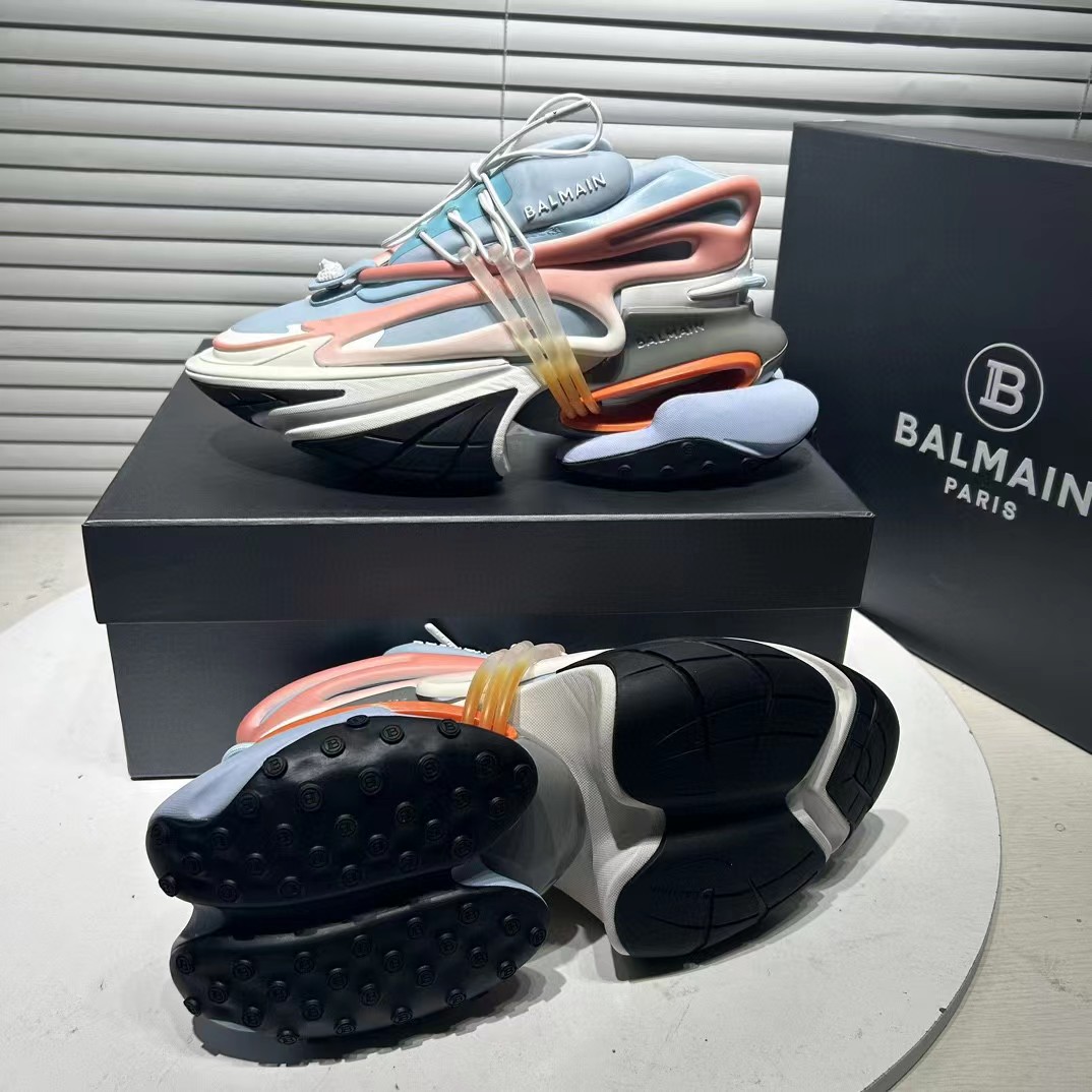 Balmain Unicorn Trainers In Two-tone Neoprene - 