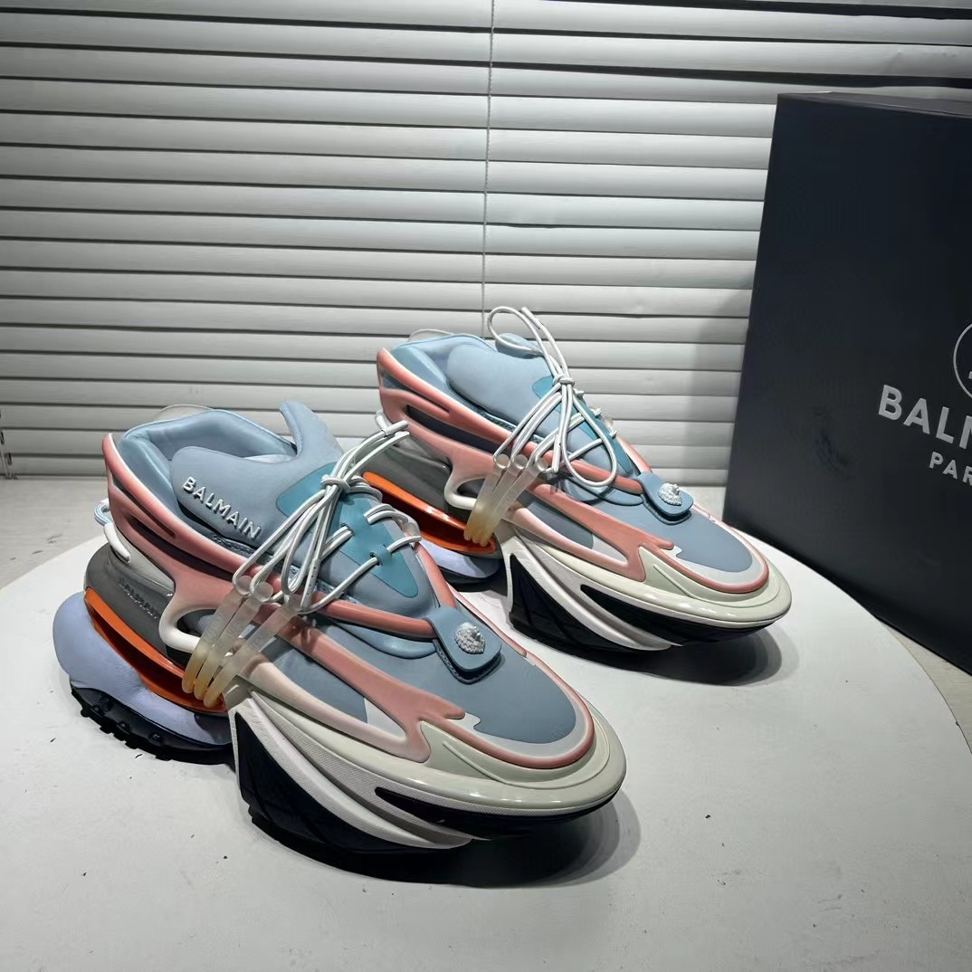 Balmain Unicorn Trainers In Two-tone Neoprene - PerfectKickZ