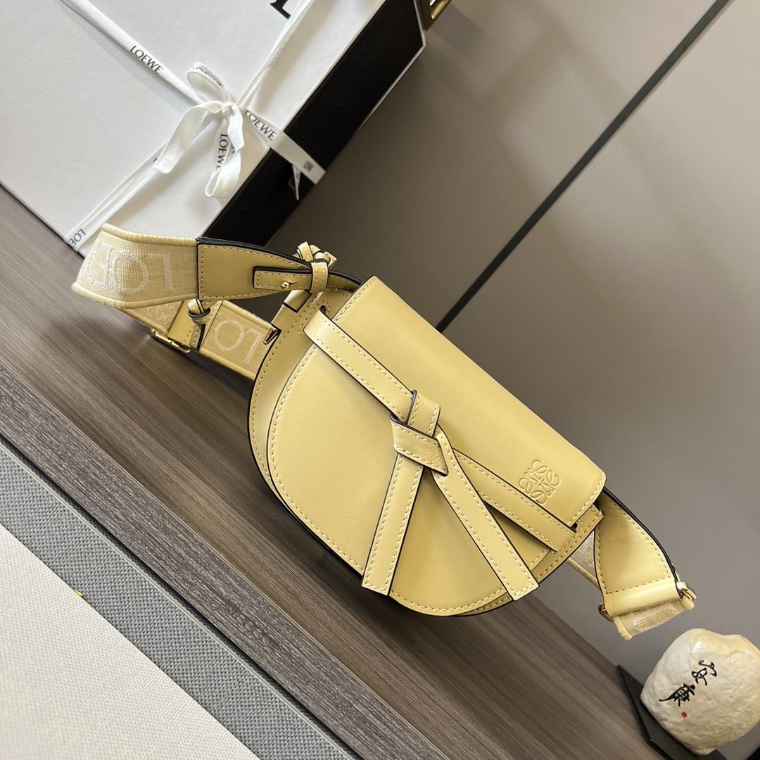 Loewe Mini Gate Dual Bag In Soft Calfskin And Jacquard - PerfectKickZ