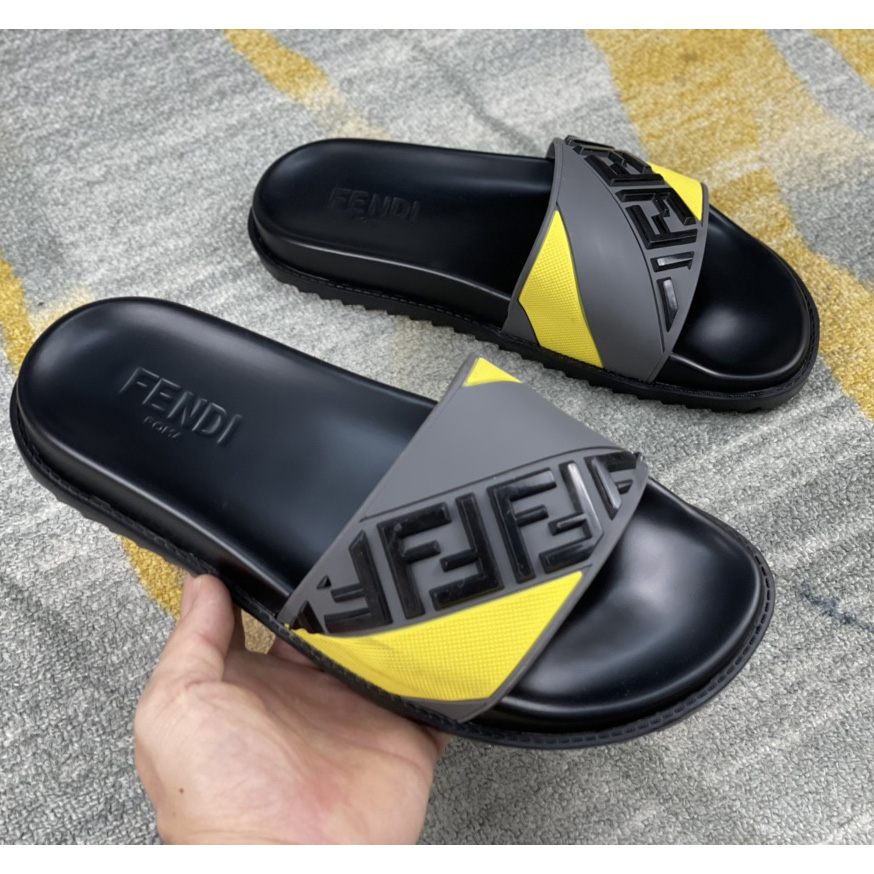 Fendi Multicolor Rubber Slides - PerfectKickZ
