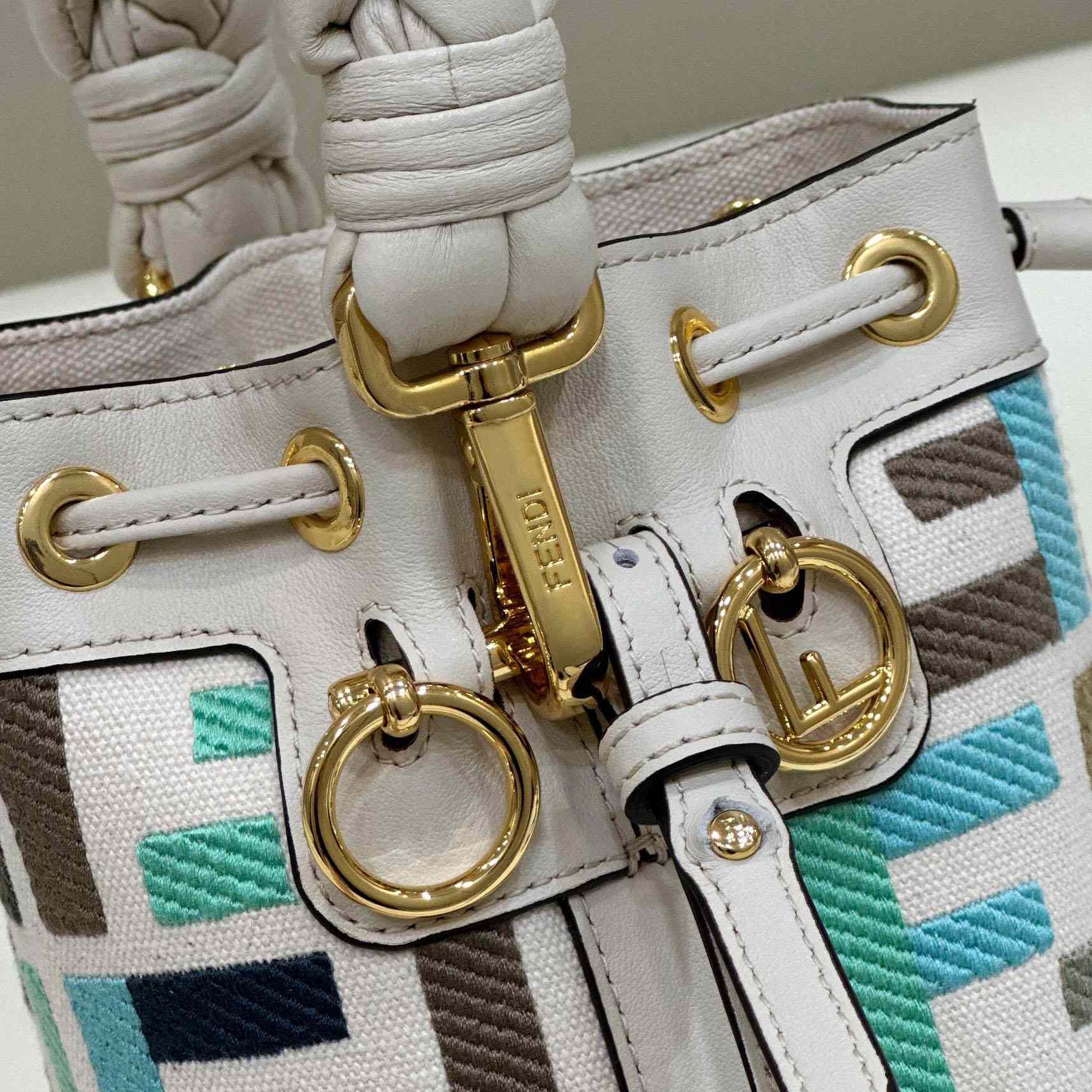 Fendi Mon Tresor Multicolour Canvas Mini-bag With FF Embroidery - 
