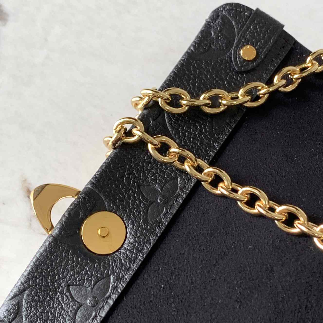 Louis Vuitton Black Monogram Empreinte Leather Vavin Wallet On Chain (19x 12.5 x 4 cm)    M67839 - PerfectKickZ