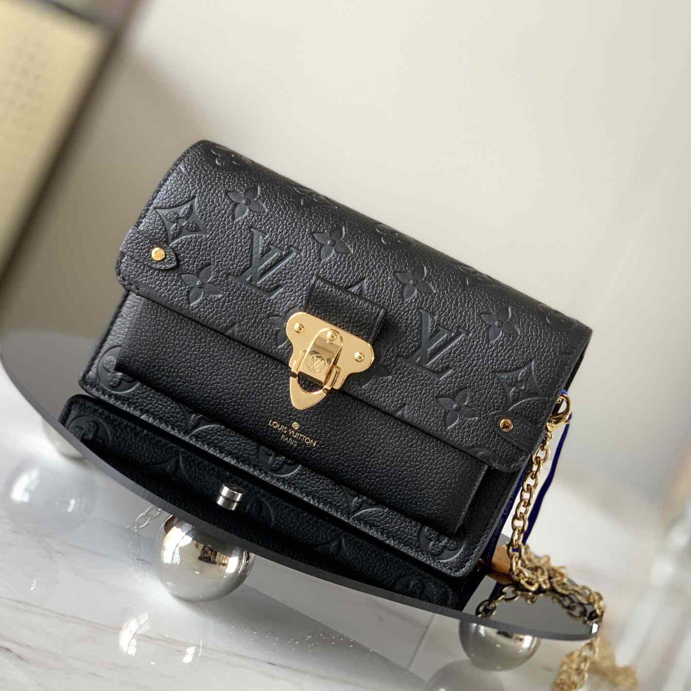 Louis Vuitton Black Monogram Empreinte Leather Vavin Wallet On Chain (19x 12.5 x 4 cm)    M67839 - PerfectKickZ