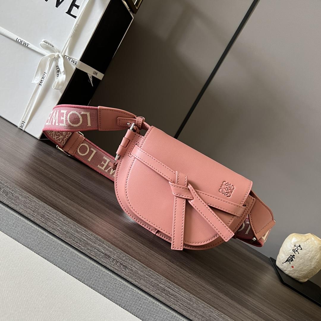 Loewe Mini Gate Dual Bag In Soft Calfskin And Jacquard - PerfectKickZ